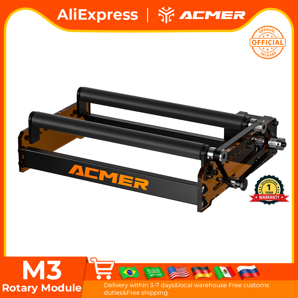 Industrial Laser Cutter - ACMER M3 Laser Rotary Roller 360°
