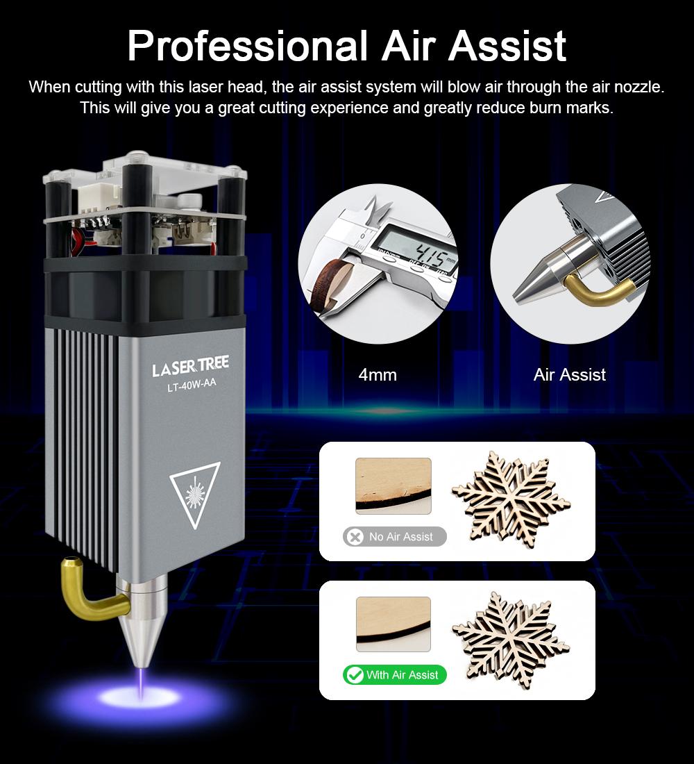 LASER TREE Laser Module 4W 5W  - Metal Laser Cutter Head review and price