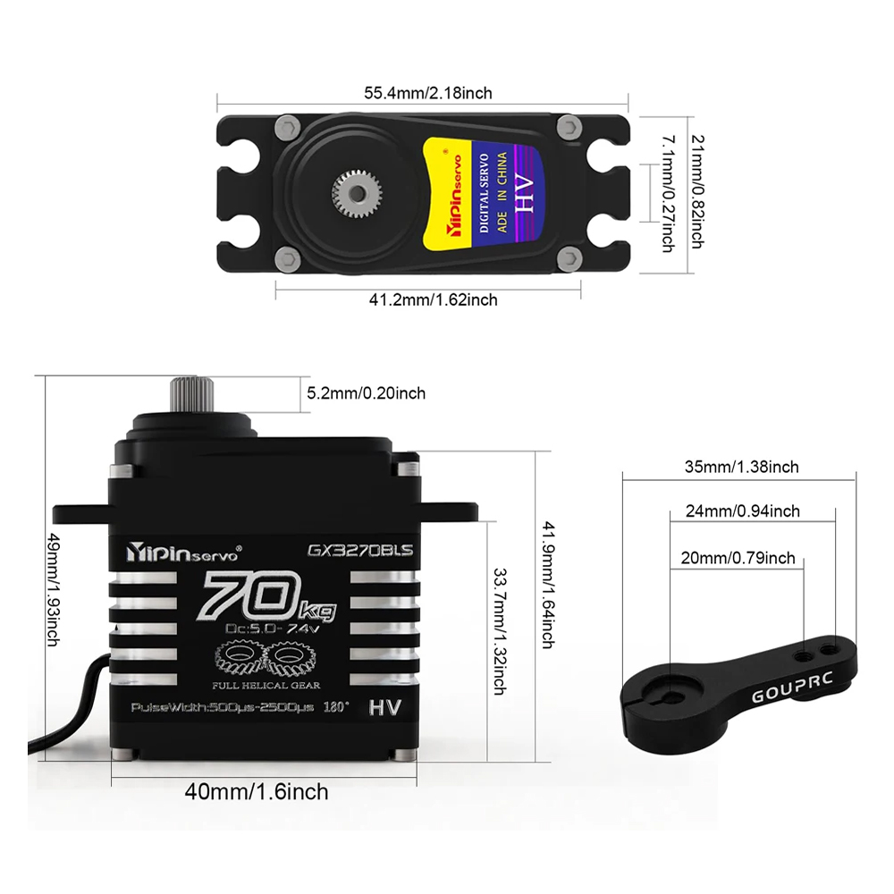 70KG 60KG 55KG Brushless Servo - Servo Motor Cnc review and price