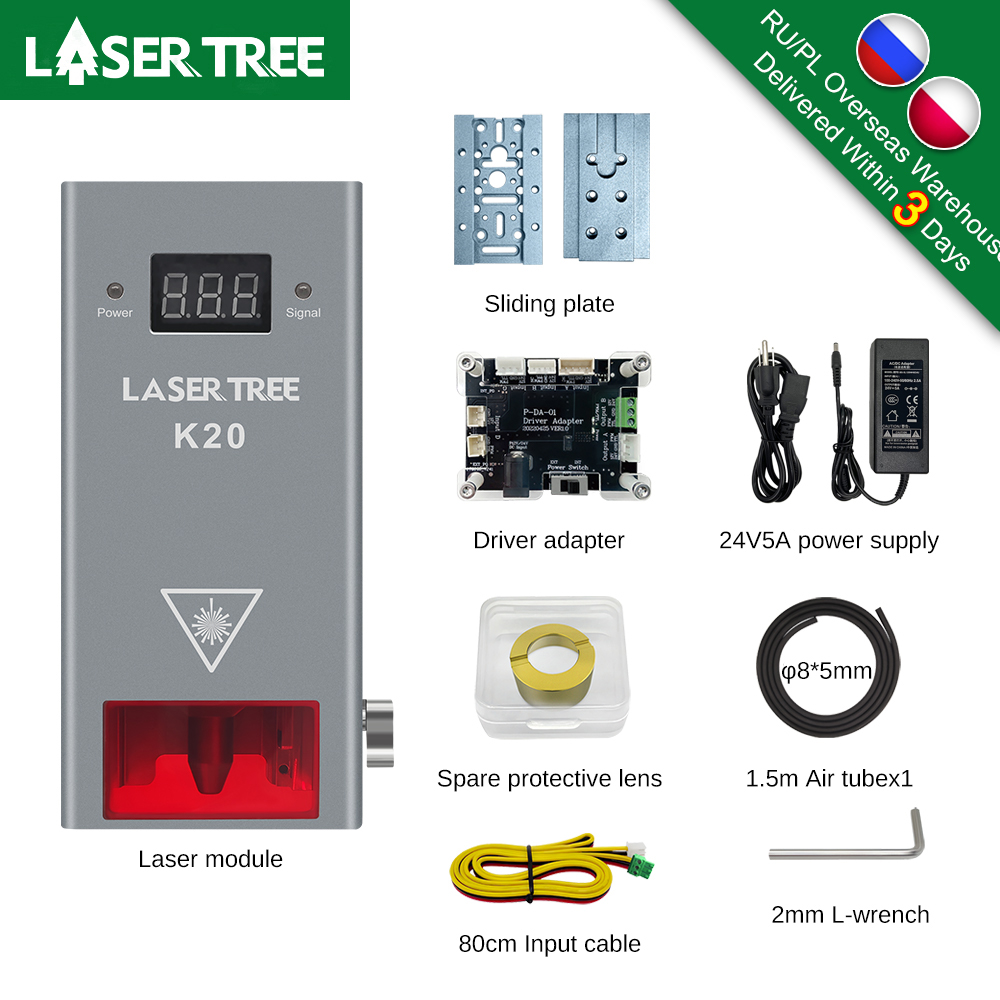 LASER TREE 20W 10W 5W Optical  - Metal Laser Cutter Head review and price