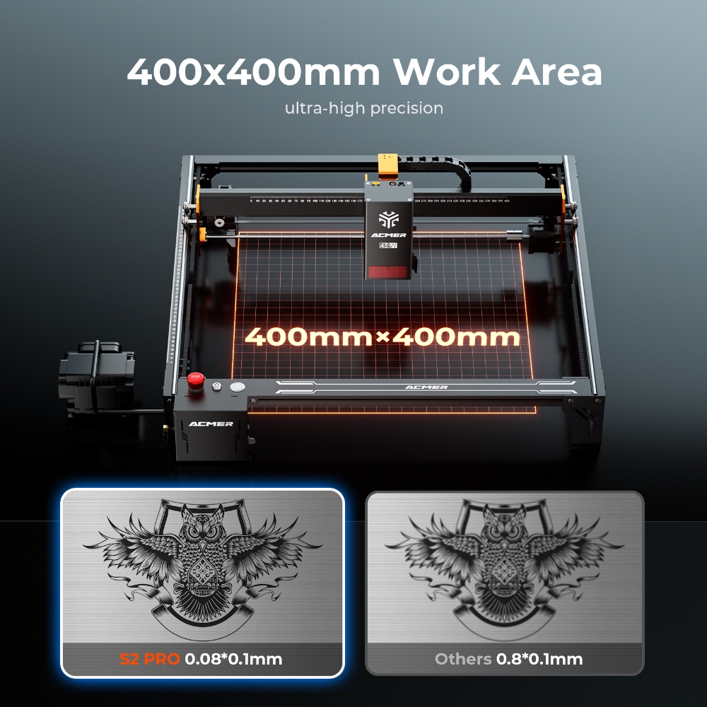 ACMER S2 PRO 36W/48W Laser Eng - Laser Engraving Software review and price